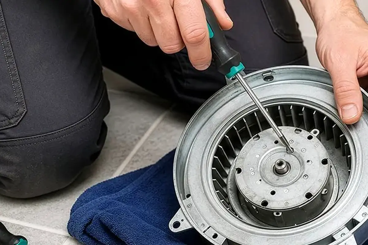 AC Blower Motor Repair San Bruno CA — blower motor service inside an air handler
