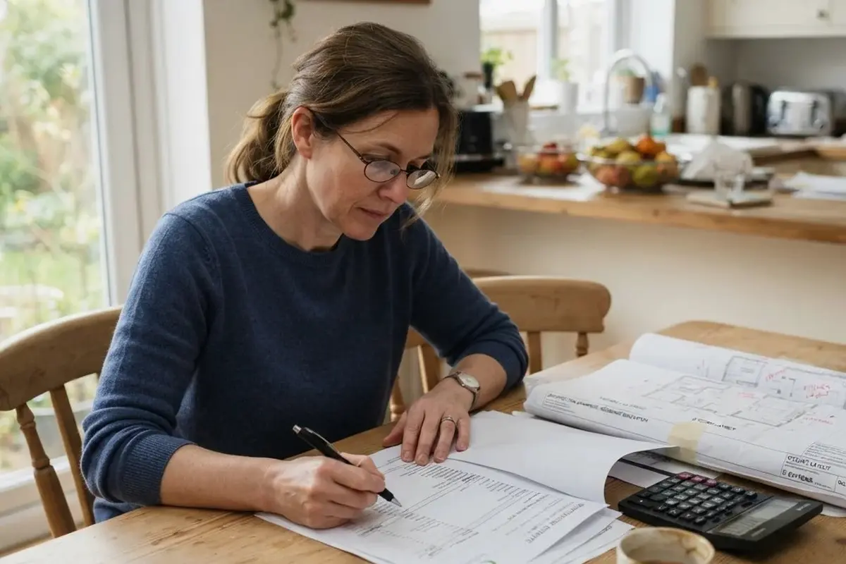 Central AC Maintenance Checklist San Bruno CA — homeowner reviewing an AC repair quote