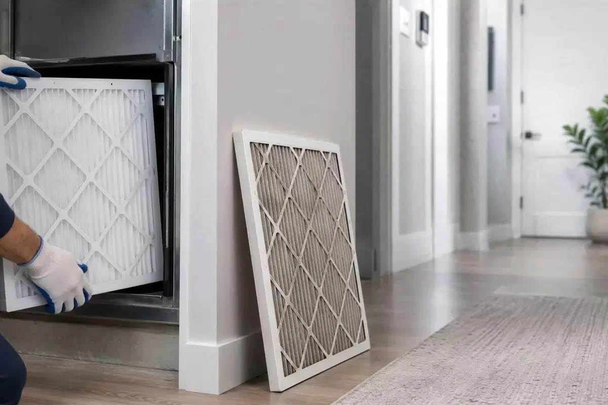 Frozen AC Coil San Bruno CA — replacing a central AC air filter