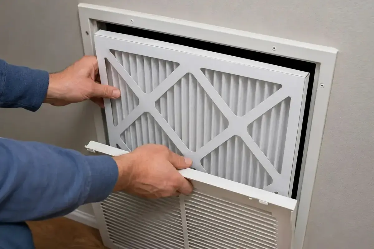 How Long Does Central AC Last San Bruno CA — replacing a central AC air filter