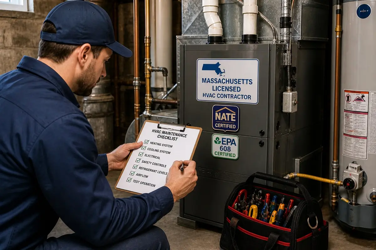 Central AC Maintenance San Bruno CA — technician performing central AC maintenance