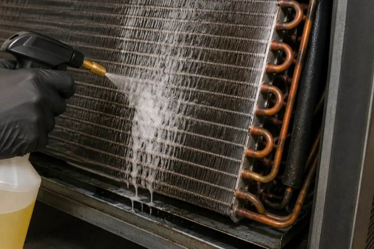 Frozen Evaporator Coil Repair San Bruno CA — evaporator coil cleaning during AC service